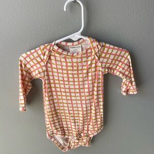 Spearmint Love Pink and Orange Stripes Bamboo Bodysuit